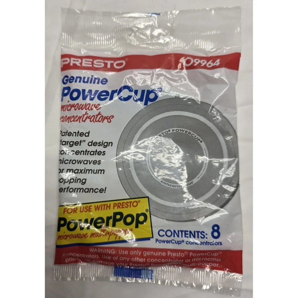 Presto‎ PowerPop Microwave Multi-Popper Popcorn Lid And 16 PowerCup's